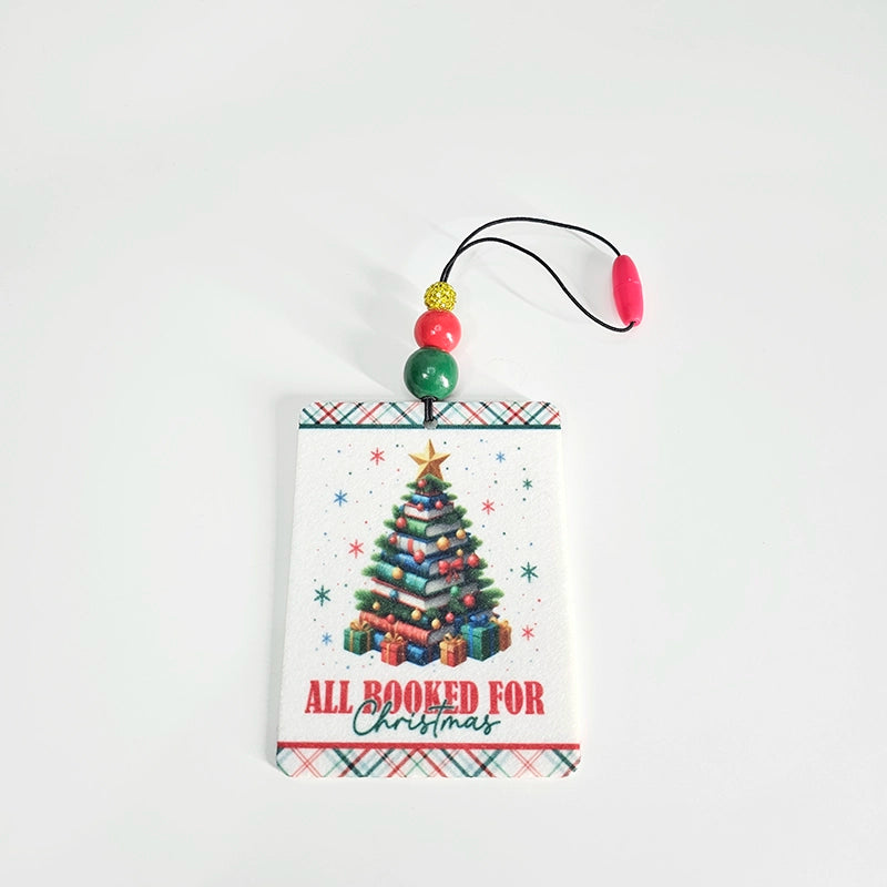 All Booked For Christmas Air Freshener, Book Themed Hanging Diffuser, Gift For Book Lovers