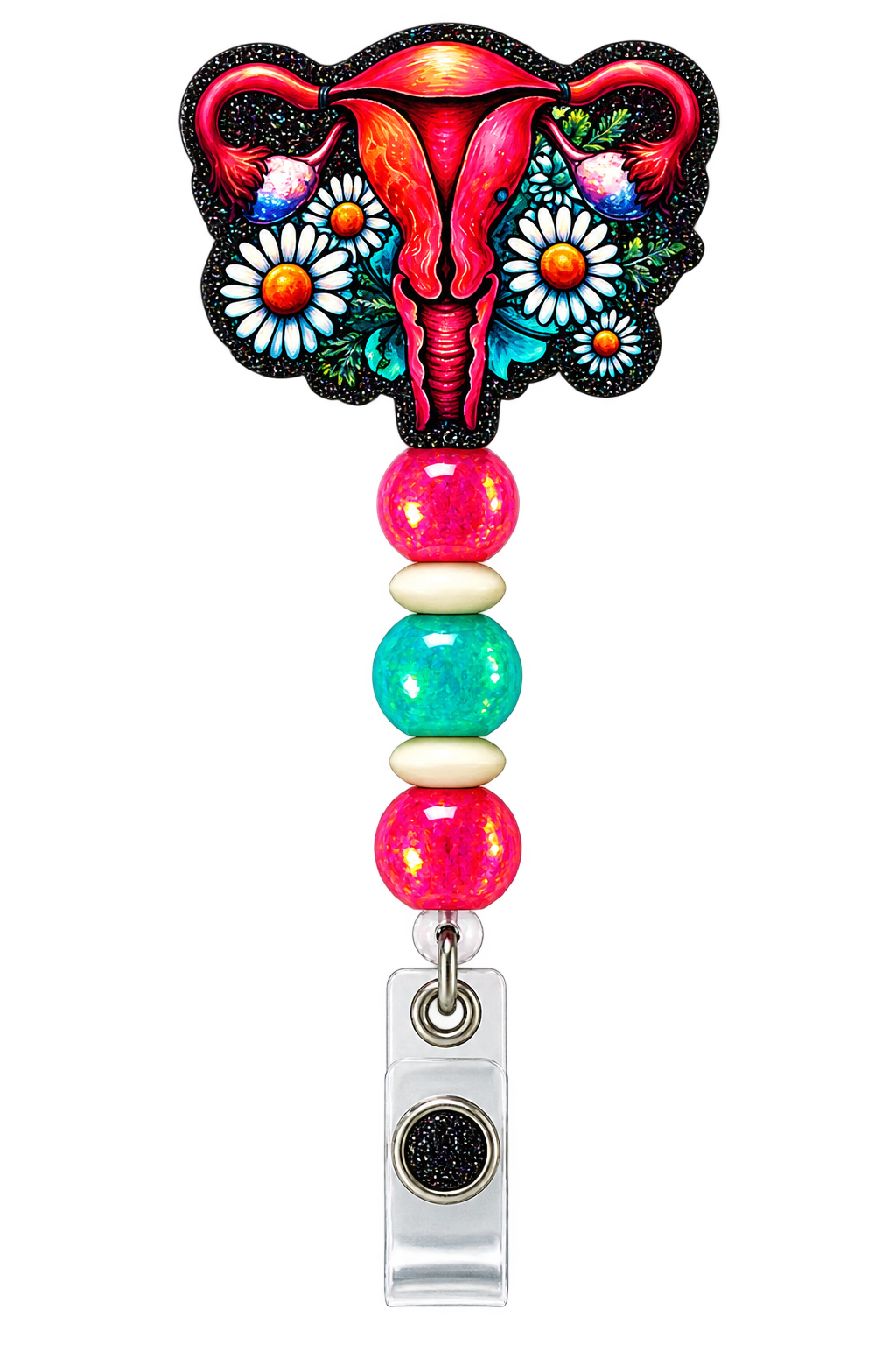Bloom Where You Ovary | Interchangeable Badge Reel Topper & Accessories