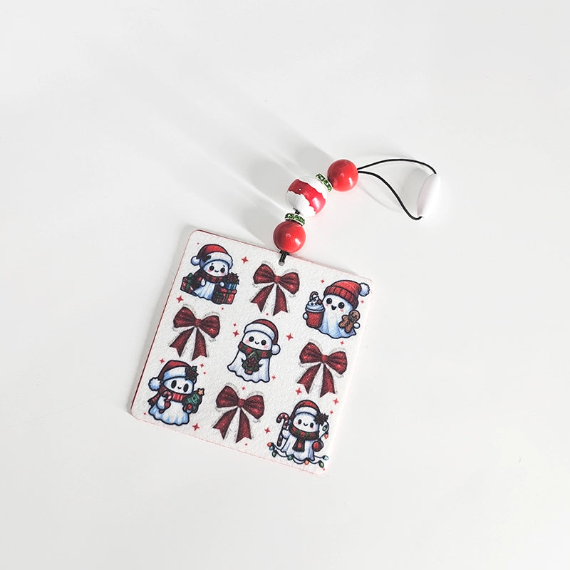 Christmas Ghost Themed Air Freshener, Spooky Holiday Hanging Diffuser, Gift For Horror Fans