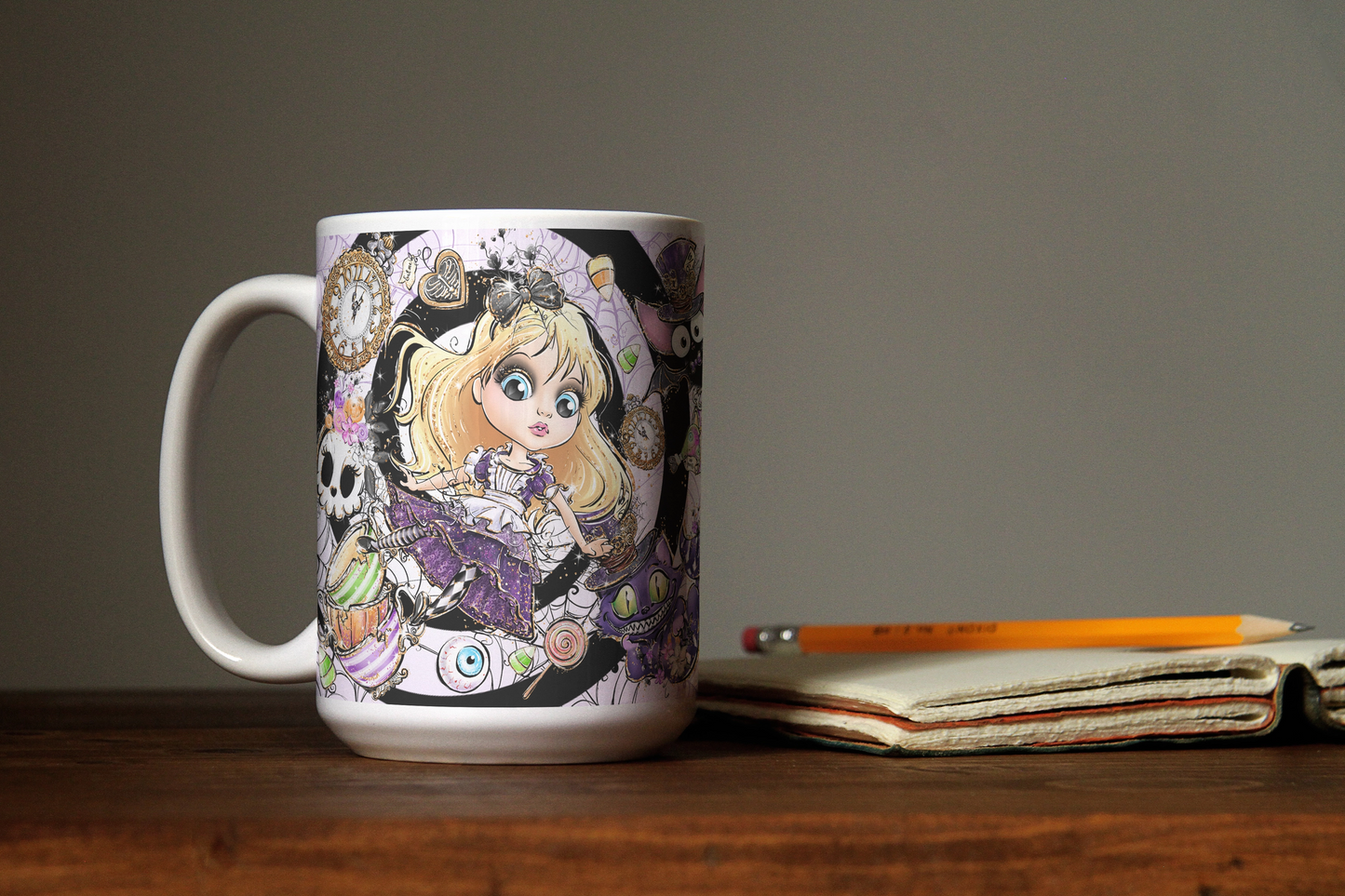 Down The Rabbit Hole Mug – A Whimsical Sip of Magic!, Through the Looking Glass Tea Cup, Alice in Wonderland Inspired Gift For Book Lovers