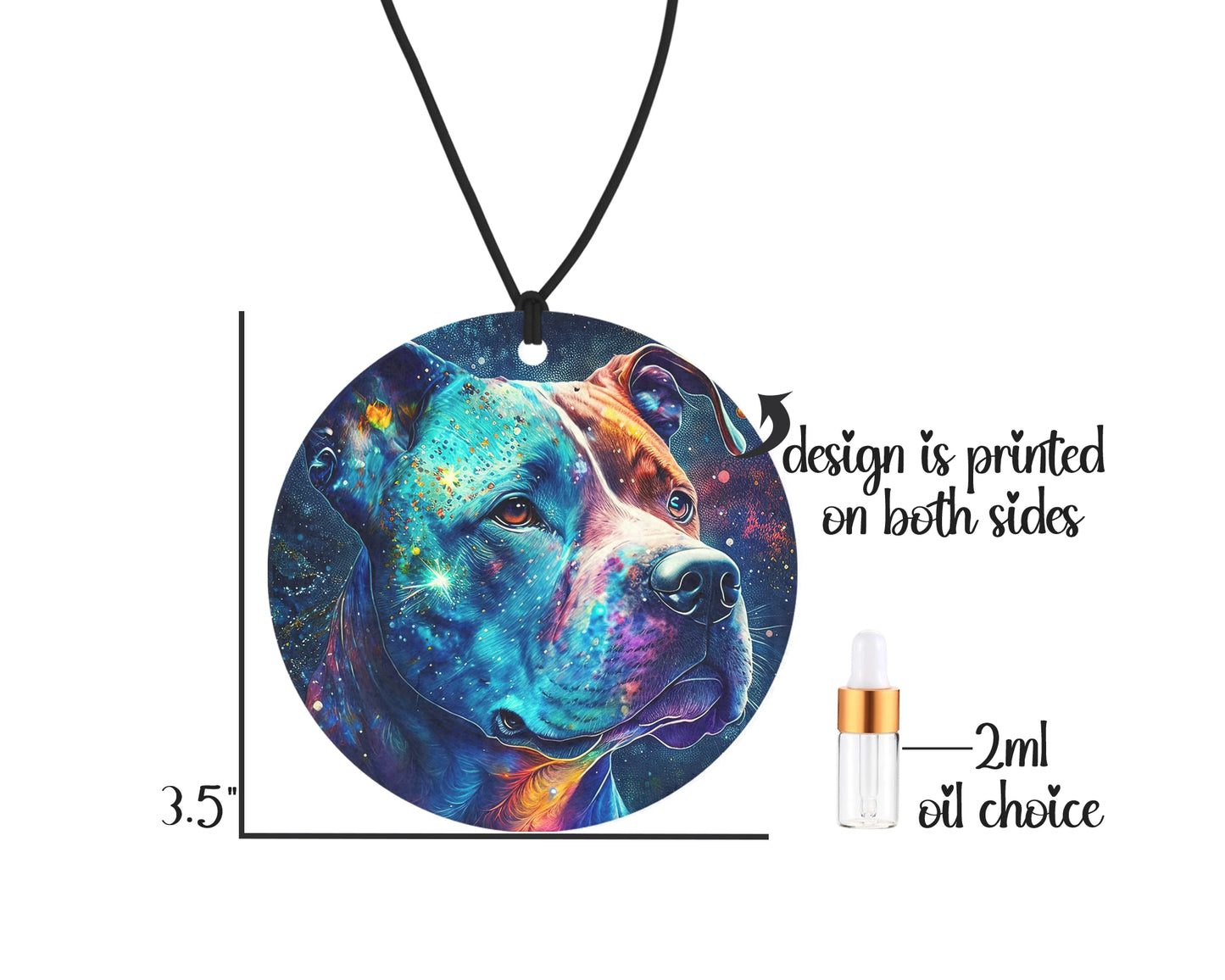 Pitbull Air Freshener, Hanging Oil Diffuser, Gift For Dog Mama