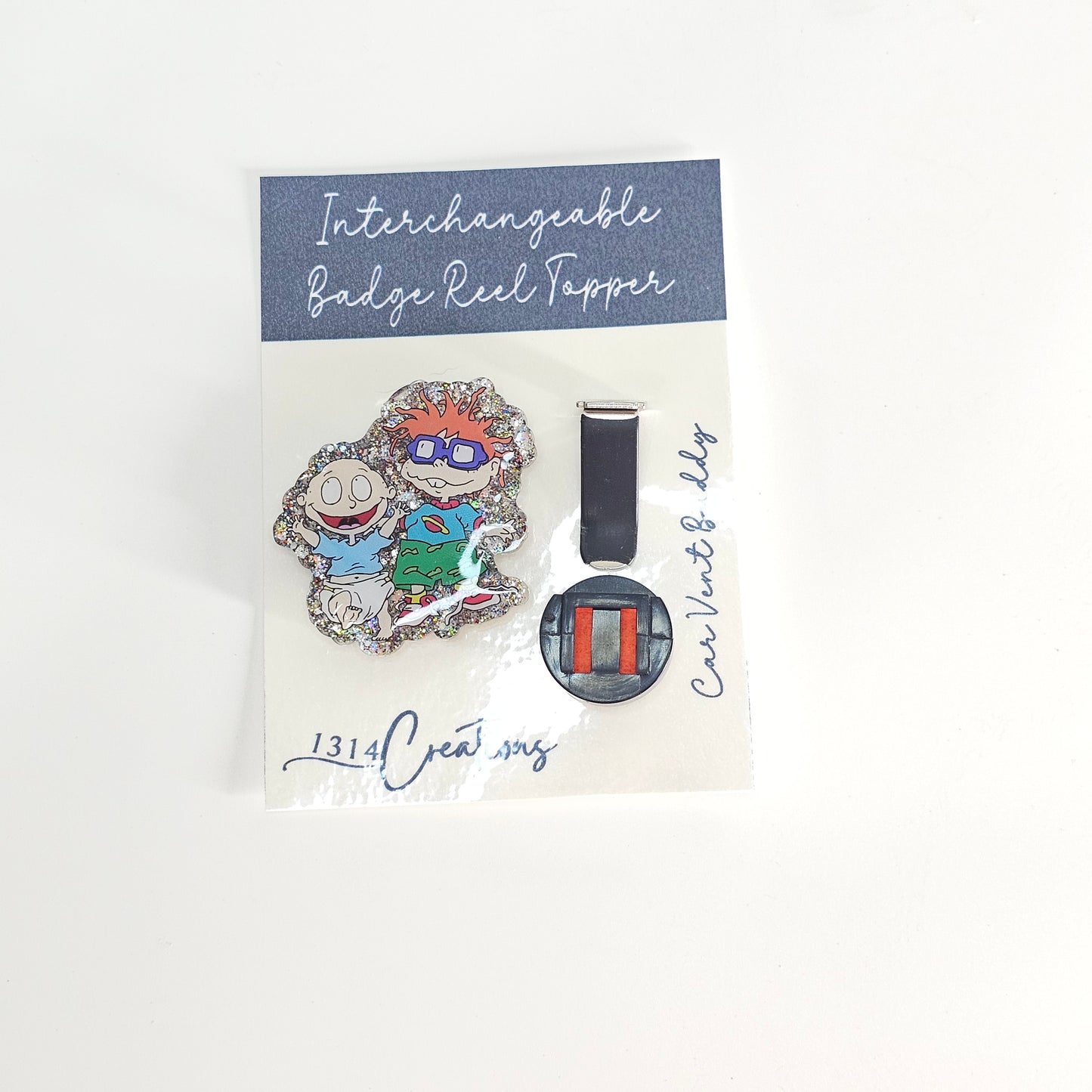 Tiny Tykes Interchangeable Badge Reel - Cute Badge Reel Clip - Beaded Badge Reel For Work