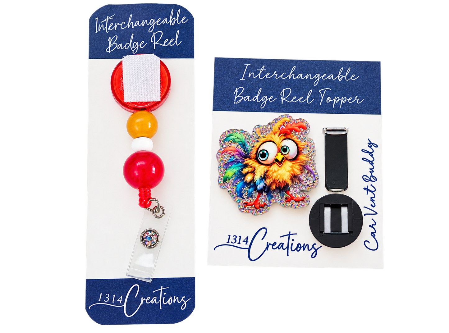 Just a Little Hen-Sane | Interchangeable Badge Reel & Topper Set