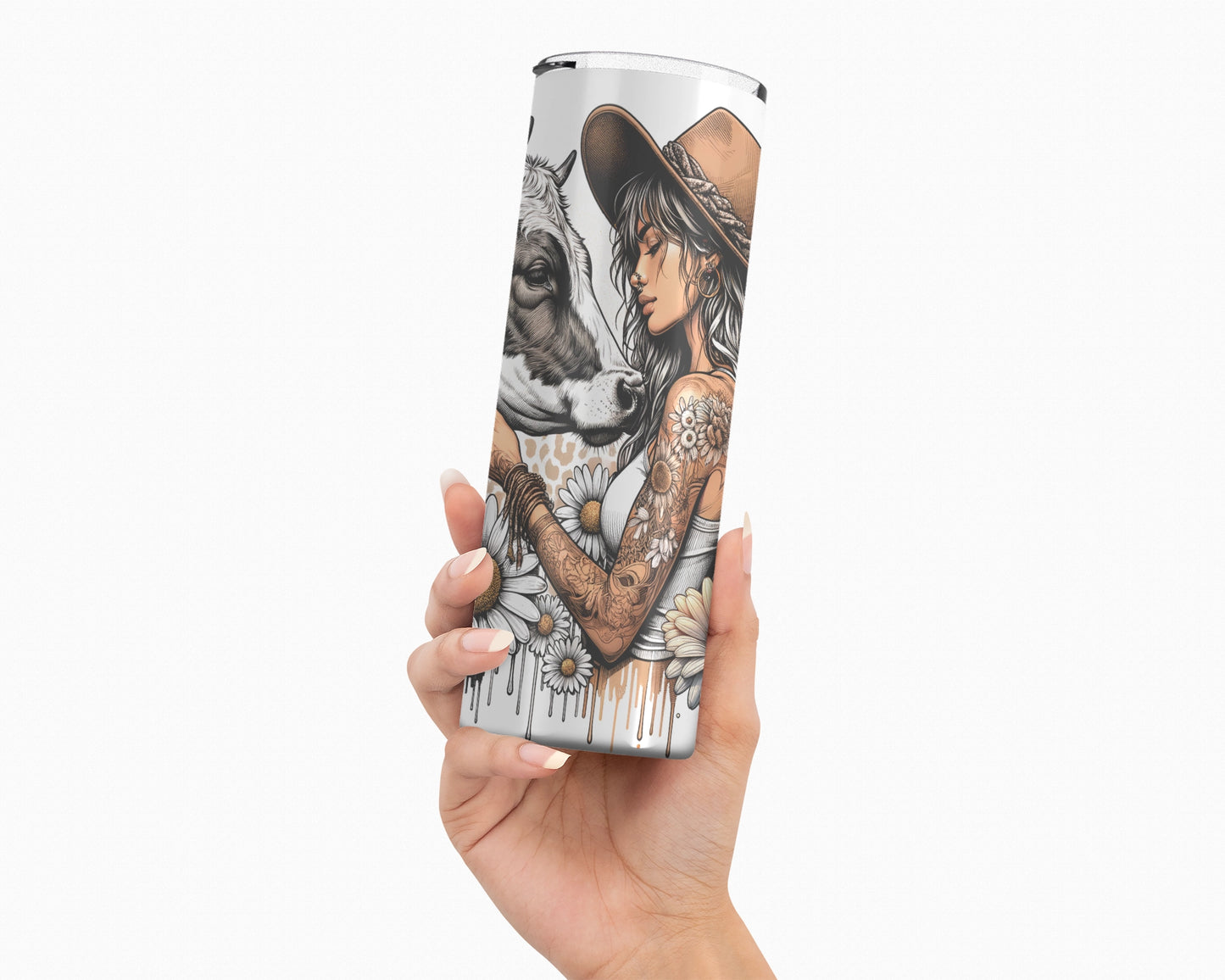 Just A Girl Who Loves Cows / 20oz Cowgirl Tumbler With Straw / Gift For Cow Lovers