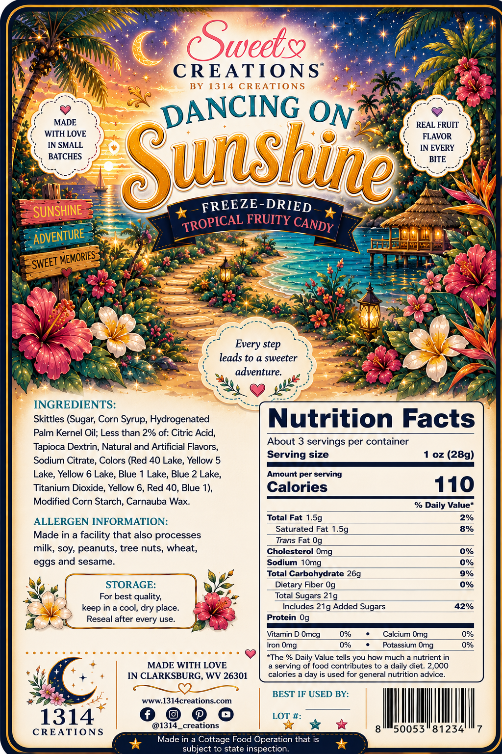 Dancing On Sunshine | Freeze Dried Tropical Fruity Candy