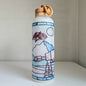 Galactic Skies Glass Water Bottle / Glass Water Bottle With Bamboo Lid / Gift For Space Fans