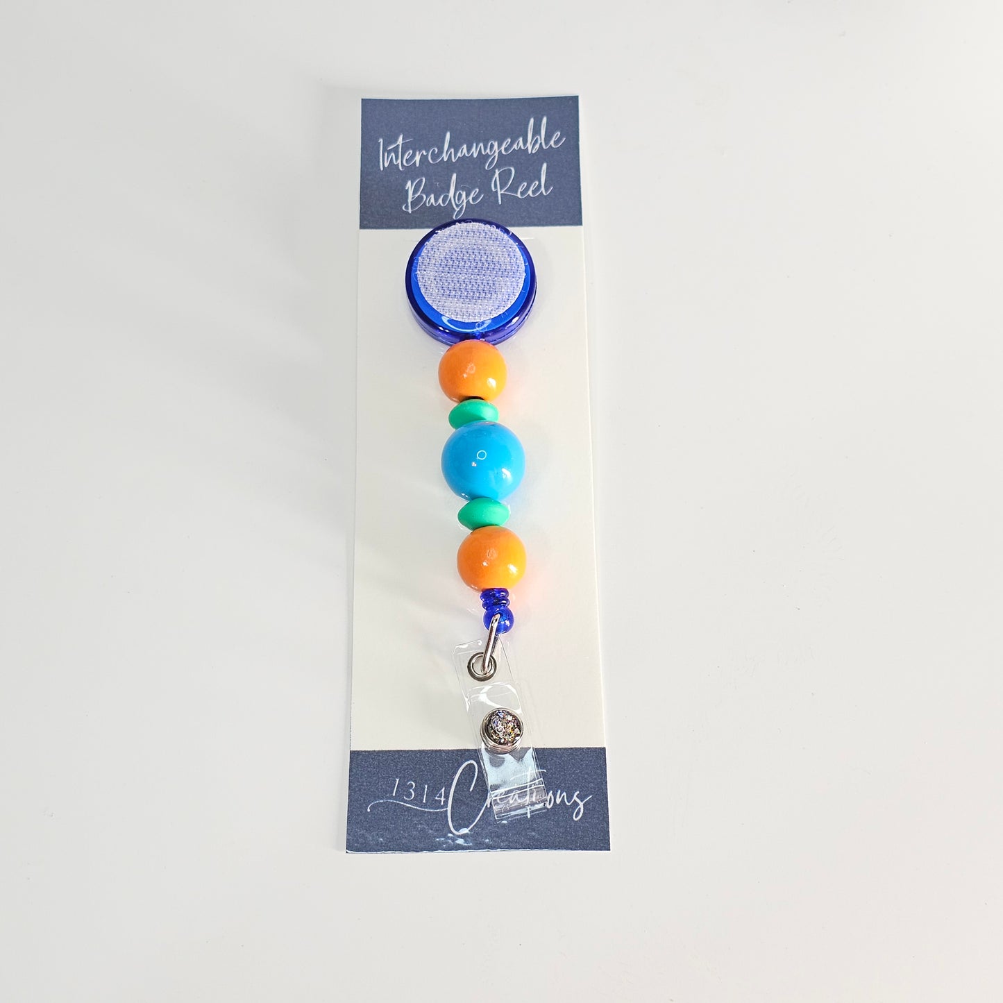 Tiny Tykes Interchangeable Badge Reel  - Cute Badge Reel Clip - Beaded Badge Reel For Work