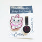 Belle Of The Bow Badge Reel Topper /  Cute Cat Car Vent Clip / Interchangeable ID Holder For Work