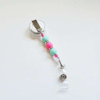 Turtley Adorable Badge Reel Clip - Interchangeable Badge Reel - Badge Reel Clip - Beaded Badge Reel