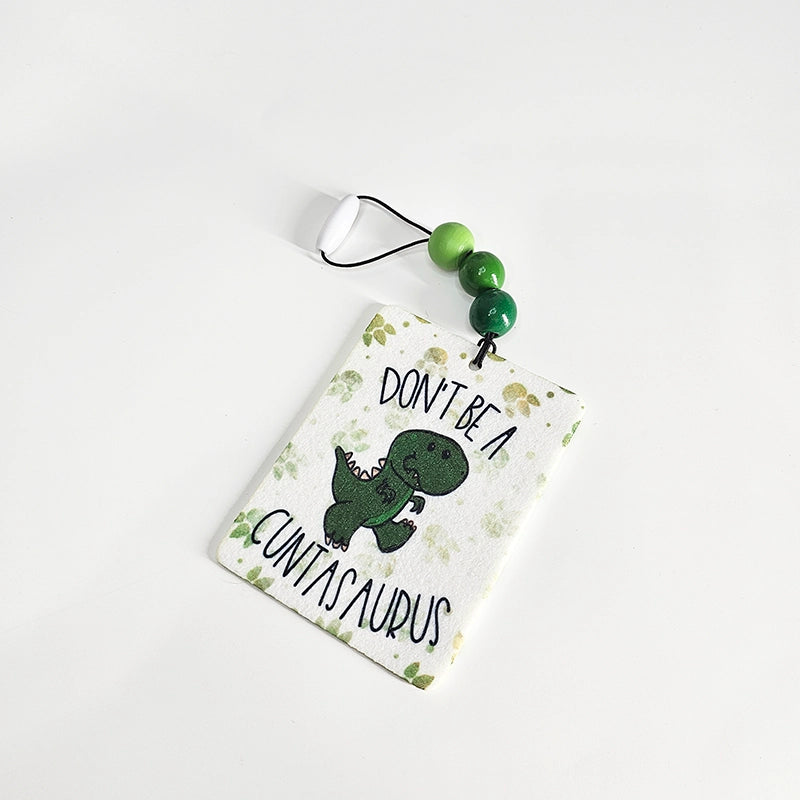 Don't Be A Cuntasaurus Air Freshener - Dinosaur Themed Small Spaces Hanging Diffuser - Funny Air Freshener