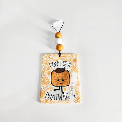 Don't Be A Twatwaffle Air Freshener - Waffle Themed Small Spaces Hanging Diffuser - Funny Air Freshener