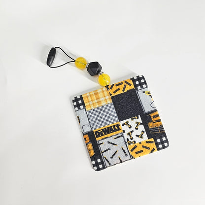 Tools Are A Girls Best Friend Air Freshener -  Yellow Power Tools Patchwork Themed Hanging Diffuser - Gift For Her