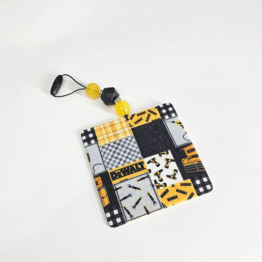 Tools Are A Girls Best Friend Air Freshener -  Yellow Power Tools Patchwork Themed Hanging Diffuser - Gift For Her