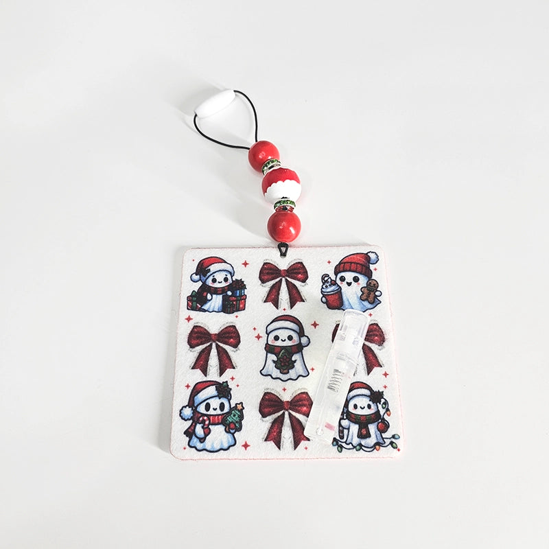 Christmas Ghost Themed Air Freshener -  Spooky Holiday Hanging Diffuser - Gift For Horror Fans