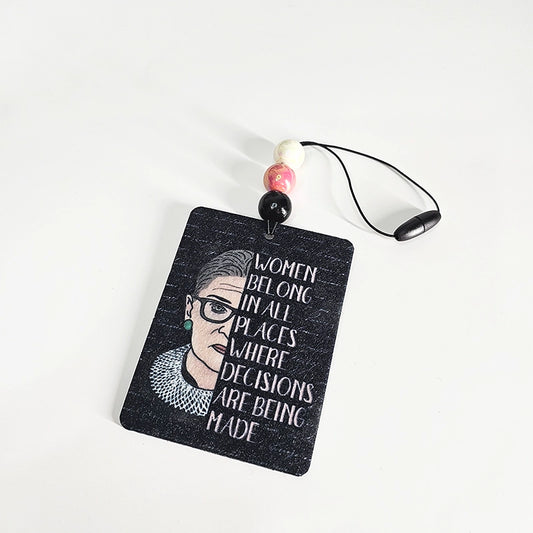 Women Belong Air Freshener - Don't Tread On Me Small Spaces Hanging Diffuser - RBG Equal Rights