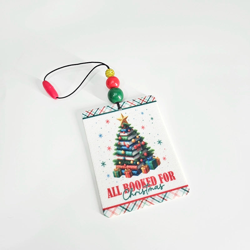 All Booked For Christmas Air Freshener -  Book Themed Hanging Diffuser - Gift For Book Lovers