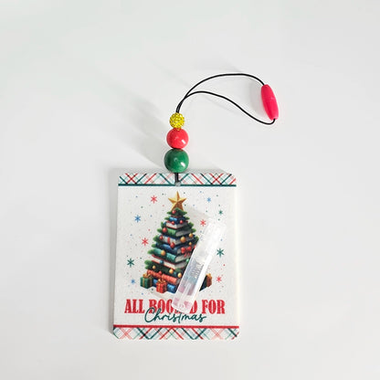 All Booked For Christmas Air Freshener -  Book Themed Hanging Diffuser - Gift For Book Lovers