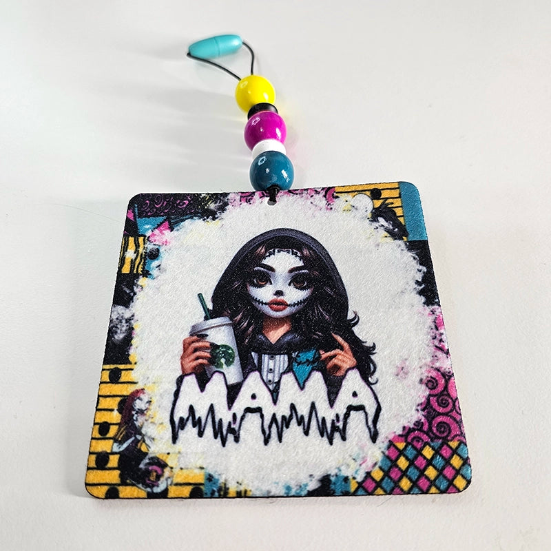 Mama of Nightmares Air Freshener – Spooky & Sweet Vibes -  Small Spaces Hanging Diffuser - Gift For Mom