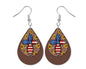 Fourth of July Cross Teardrop Earrings