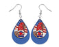 Fourth of July Gnome Teardrop Earrings