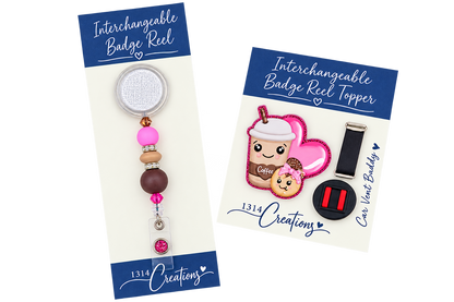 A Latte Workday Magic | Interchangeable Badge Reel & Topper Set
