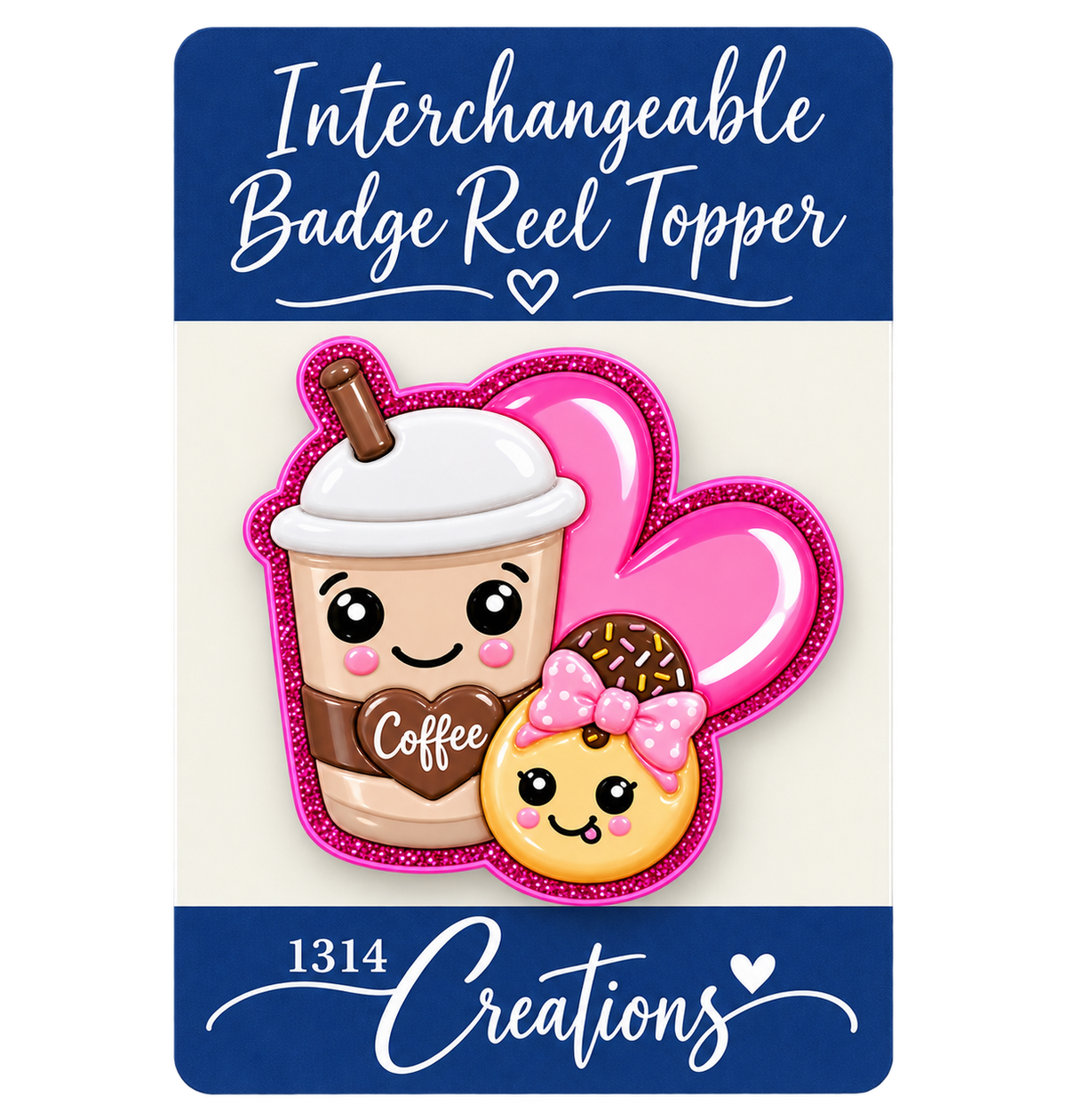 A Latte Workday Magic | Interchangeable Badge Reel & Topper Set