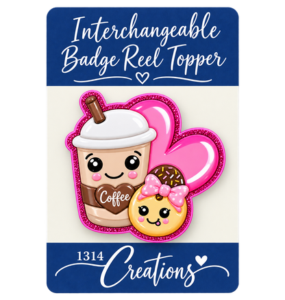 A Latte Workday Magic | Interchangeable Badge Reel & Topper Set