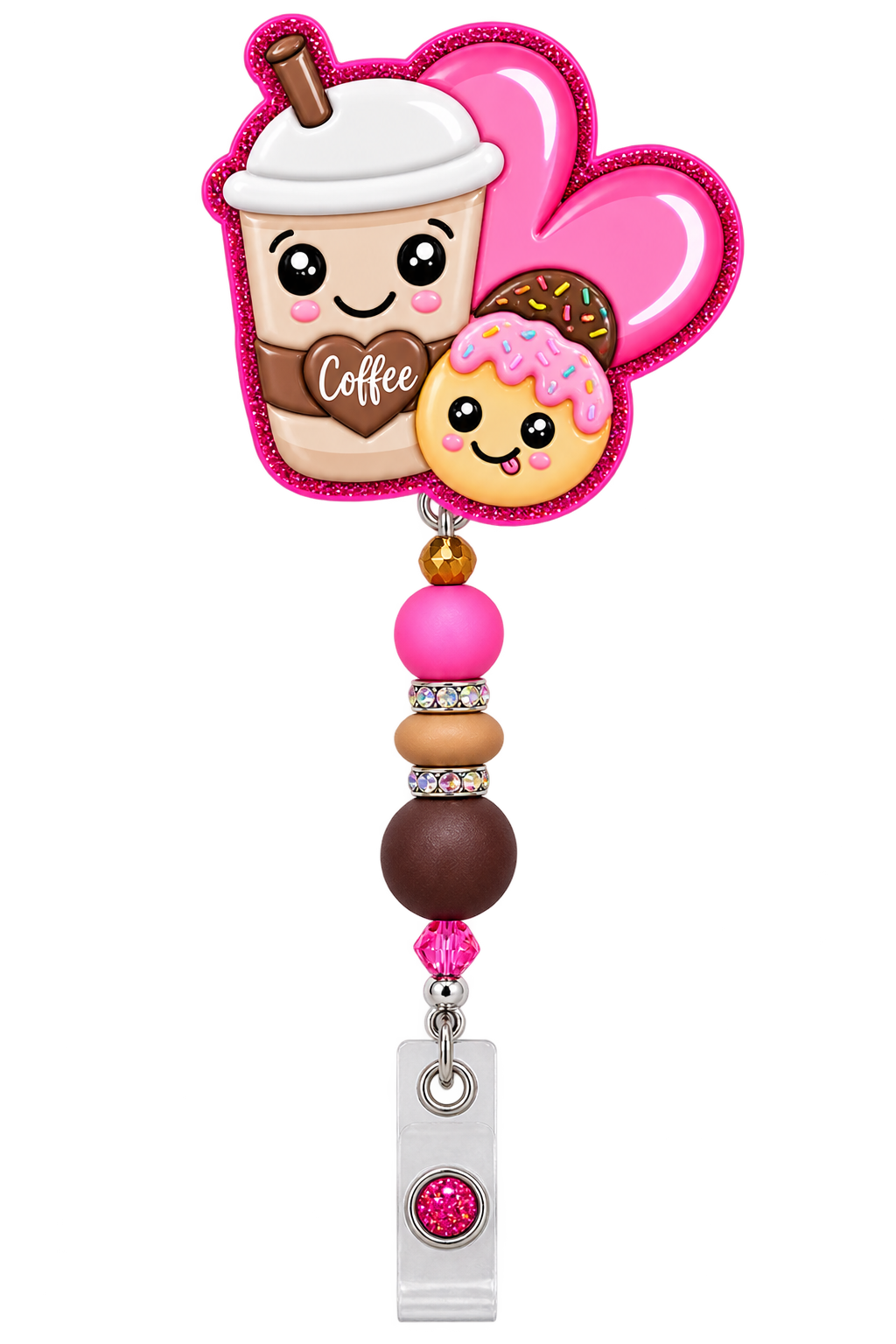A Latte Workday Magic | Interchangeable Badge Reel & Topper Set