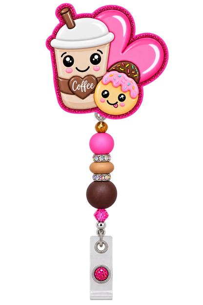 A Latte Workday Magic | Interchangeable Badge Reel & Topper Set