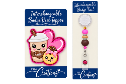 A Latte Workday Magic | Interchangeable Badge Reel & Topper Set