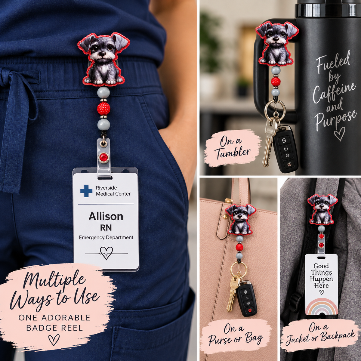 A Little Paw-sitivity | Interchangeable Puppy Badge Reel Topper & Badge Reel Set