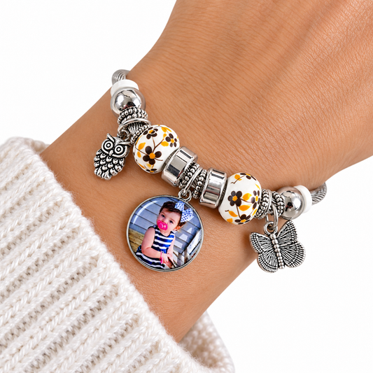 A Memory to Wear | Personalized Photo Charm Bracelet