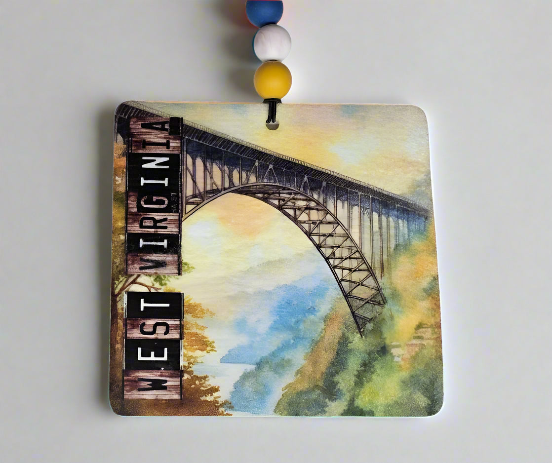 Almost Heaven Air Freshener - WV New River Gorge Small Spaces Hanging Diffuser - Gift For Mountaineers