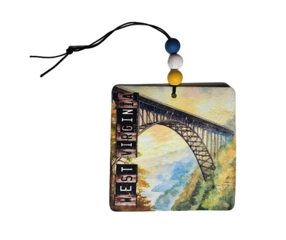 Almost Heaven Air Freshener - WV New River Gorge Small Spaces Hanging Diffuser - Gift For Mountaineers