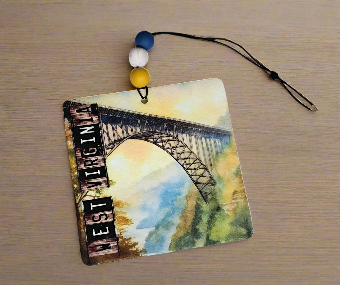 Almost Heaven Air Freshener, WV New River Gorge Small Spaces Hanging Diffuser, Gift For Mountaineers