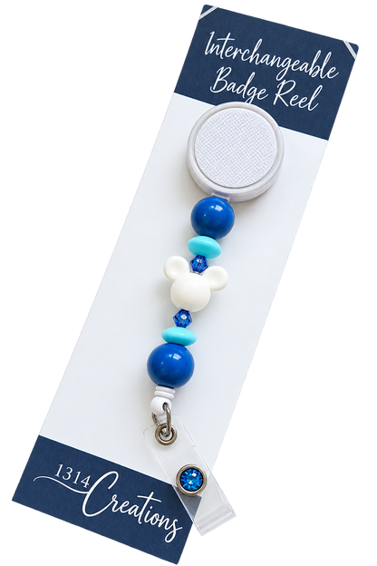Always Here for You | Blue Pup Interchangeable Badge Reel & Topper