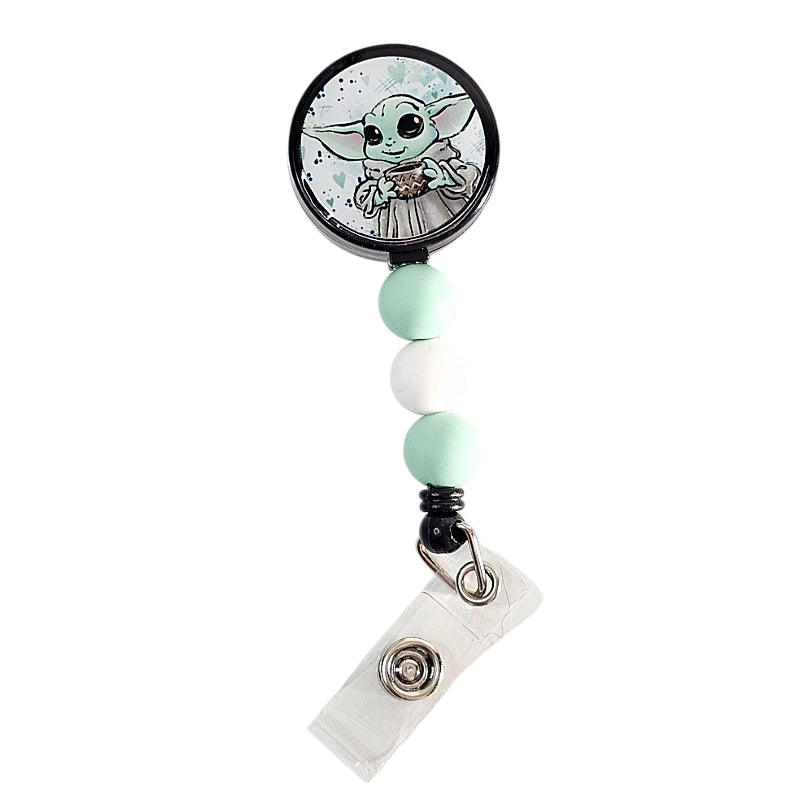 Level Up Your Workday with the Baby Alien ID Holder! ✨ Space Wars Baby Badge Reel ✨ Cute Badge Holder ✨ Gift For Nurse