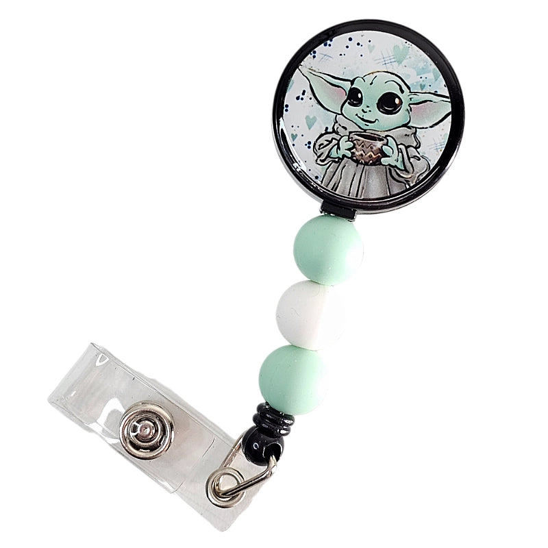 Level Up Your Workday with the Baby Alien ID Holder! ✨ Space Wars Baby Badge Reel ✨ Cute Badge Holder ✨ Gift For Nurse