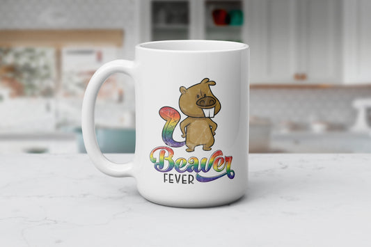 Beaver Fever Mug – Sip with Fabulous Pride!, Rainbow Love Gift For LGBTQ+ Community & Allies, Pride Month Decor