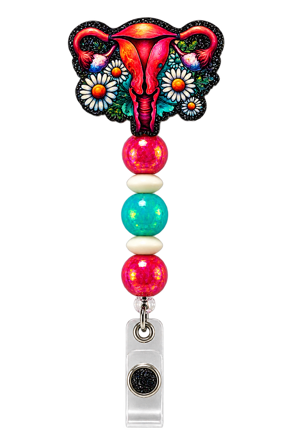 Bloom Where You Ovary | Interchangeable Badge Reel Topper & Accessories