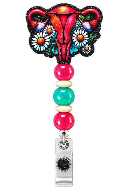 Bloom Where You Ovary | Interchangeable Badge Reel Topper & Accessories