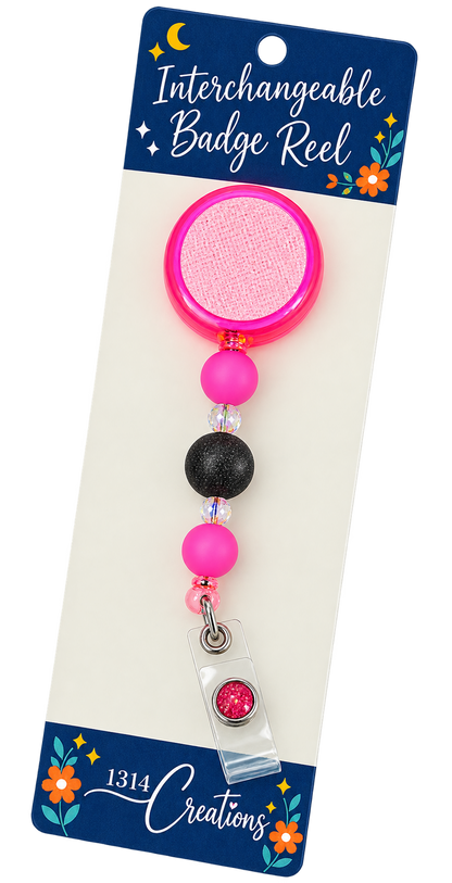 Broke, Bougie & Clocked | Interchangeable Beaded Badge Reel