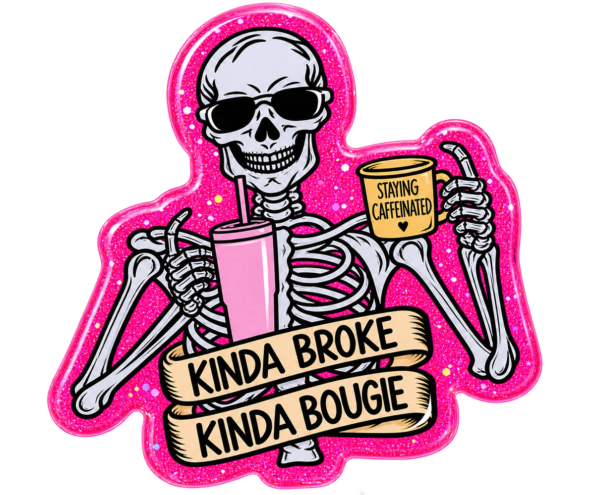 Broke, Bougie & Clocked | Interchangeable Beaded Badge Reel