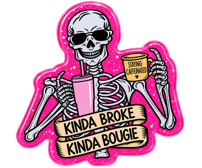 Broke, Bougie & Clocked | Interchangeable Beaded Badge Reel