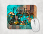 Country Girl Mouse Pad / Cowgirl Laptop Desk Pad / Cute Western Office Decor