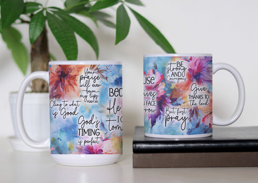 Divine Sips Mug – Pour Inspiration Into Every Cup ✨Inspirational Faith Affirmations Coffee Mug ✨ Daily Devotions Tea Cup