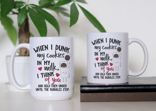 Dunking Delights Mug – Sip, Dunk, and Laugh Out Loud! 🍪 Funny Coffee Cup For Coworkers ☕ Dark Humor Gift For Valentine's Day