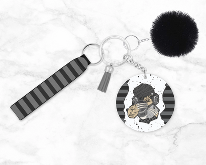 Emo Bliss Keychain – For the Ultimate Slothful Vibes 🖤 Cute Sloth Keyring 🖤 Goth Sloth Lanyard