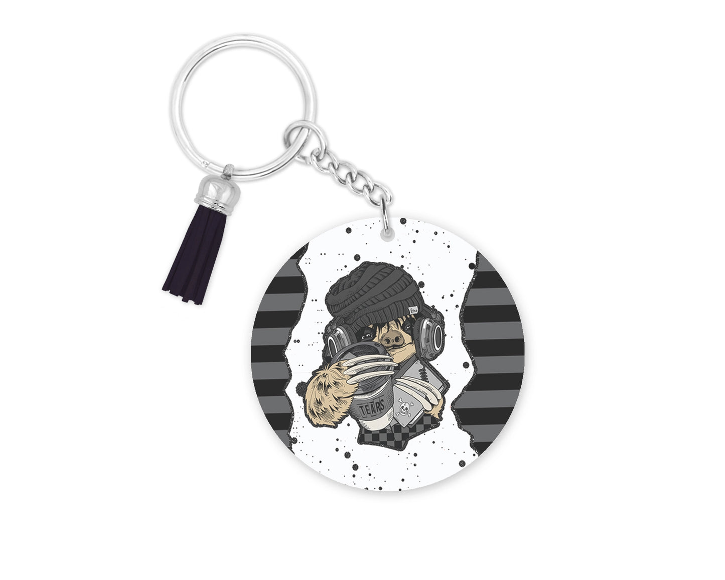 Emo Bliss Keychain – For the Ultimate Slothful Vibes 🖤 Cute Sloth Keyring 🖤 Goth Sloth Lanyard