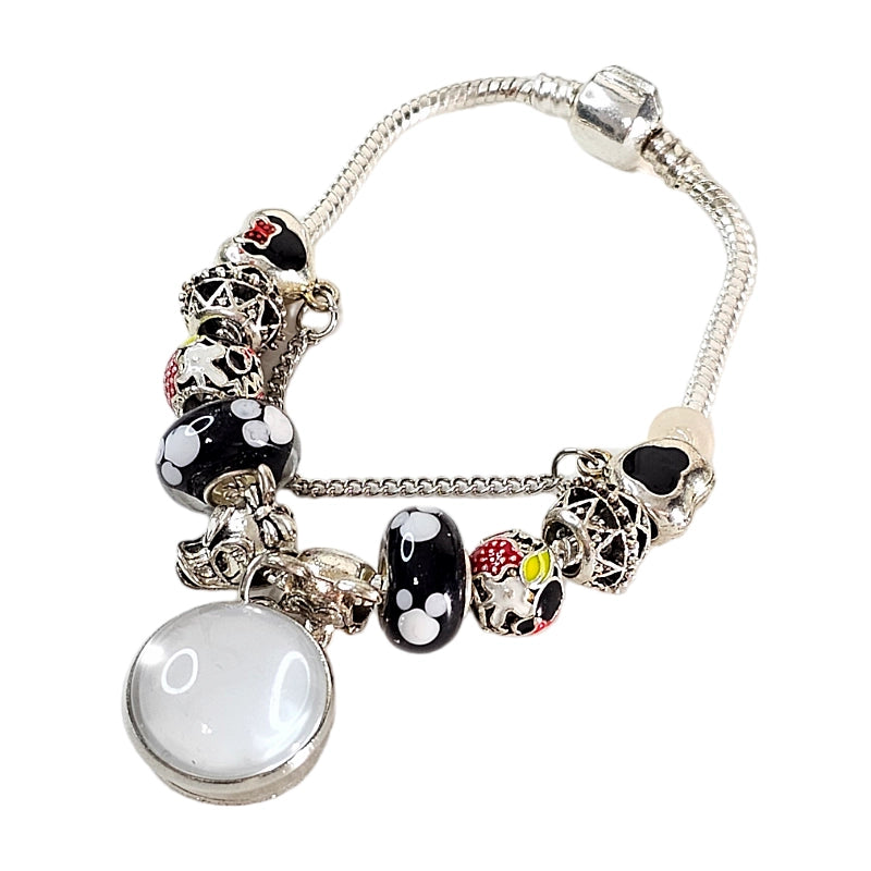 🪄 Enchanted Memories Personalized Photo Charm Bracelet! ✨ Silver Mouse Themed Charm Bracelet ✨ Family Vacation Bracelet